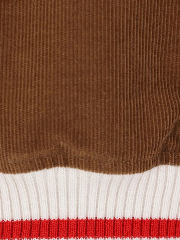 DOWN FILLED CROPPED FLIGHT JACKET IN NARROW WALE CORDUROY
