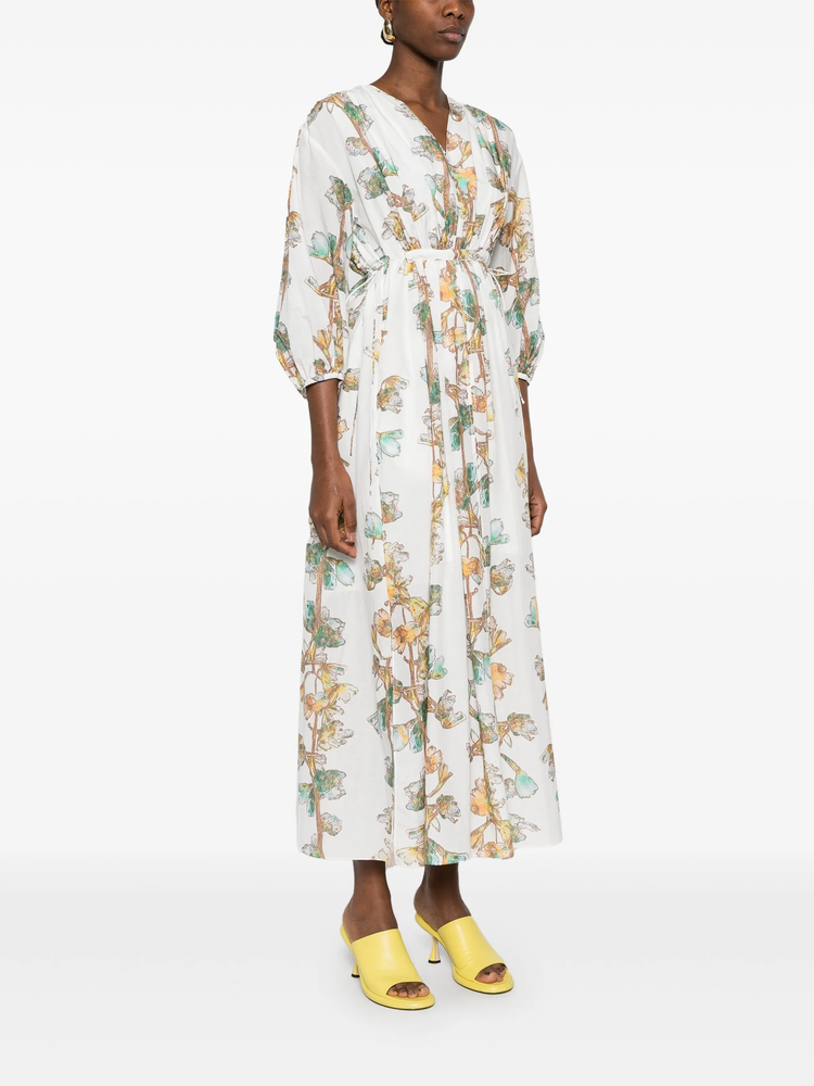 floral-print maxi dress