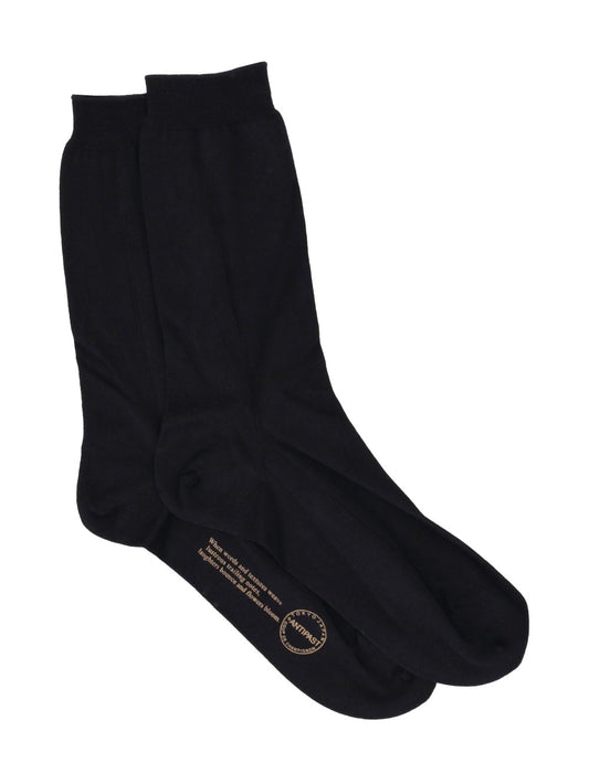 total black cotton socks