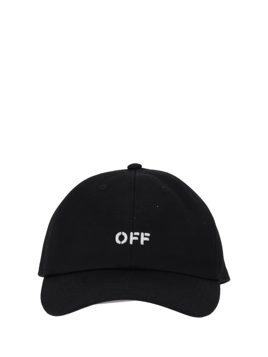 DRILL OFF STAMP BASEBALL CAP BLACK - WHI
