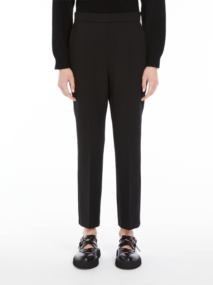 Nepeta ankle-length trousers in wool crepe