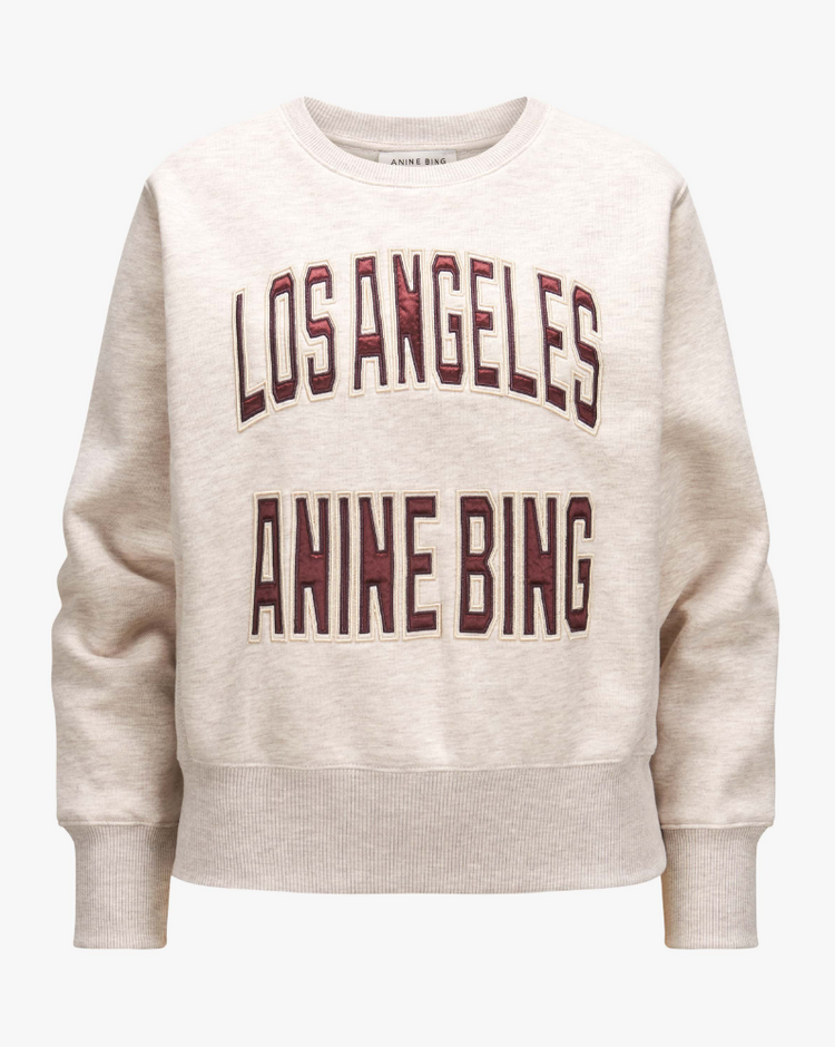 HARRY SHRUNKEN SWEATSHIRT LA - OATMEAL MELANGE