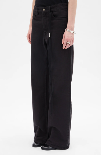 GENOVEVA 5-POCKETS RELAXED FLARED TROUSERS DENIM