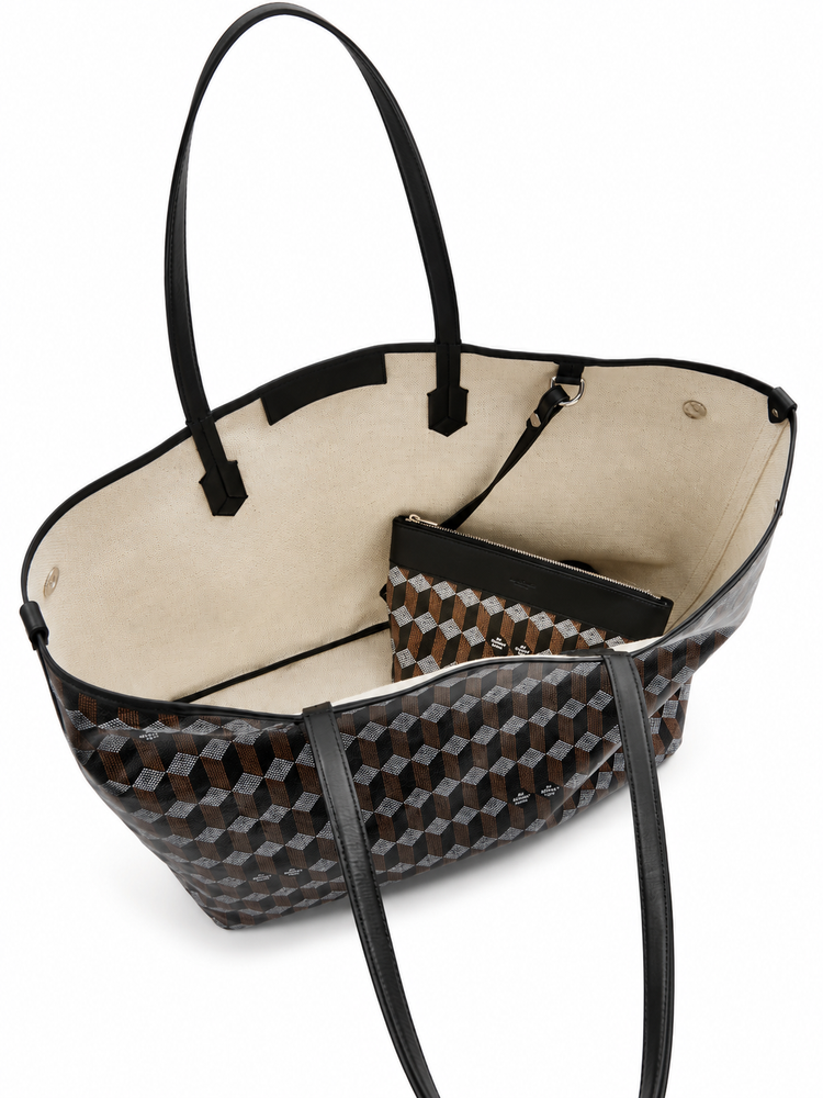 TOTE CALF/COATED CANVAS