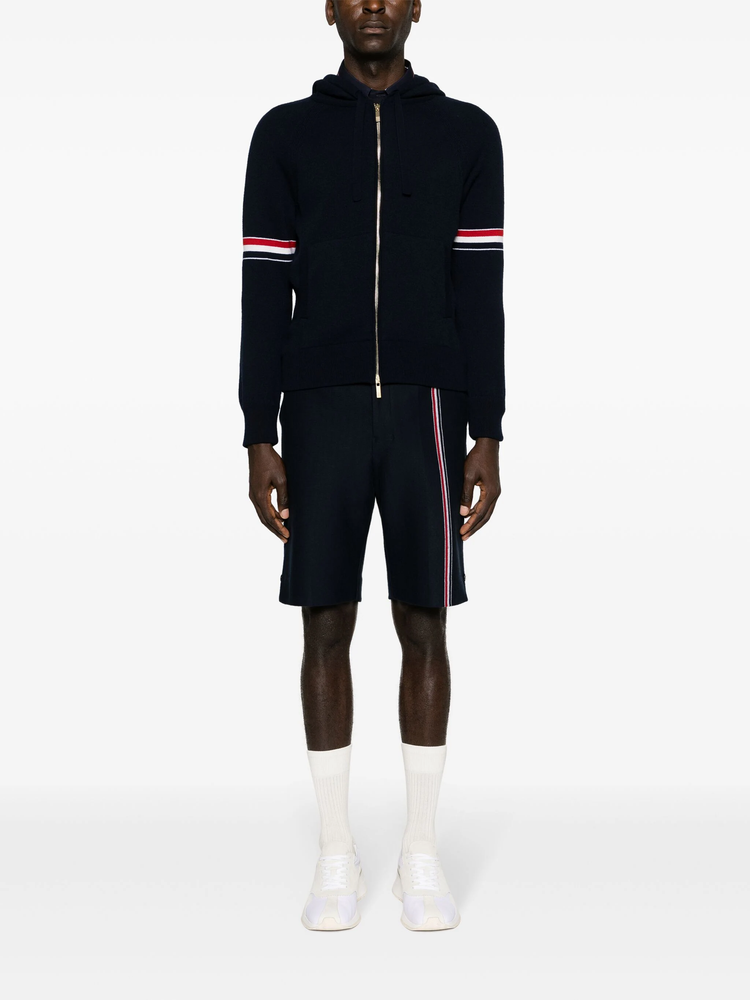 RWB stripe cashmere hoodie