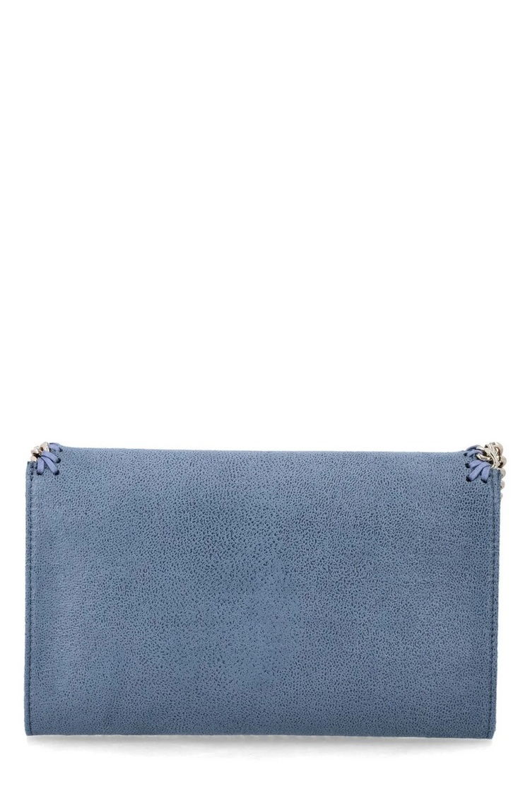FALABELLA WALLET W/CHAIN BAG ECO SHAGGY DEER W/LIGHT GOLD COLOR CHAIN
