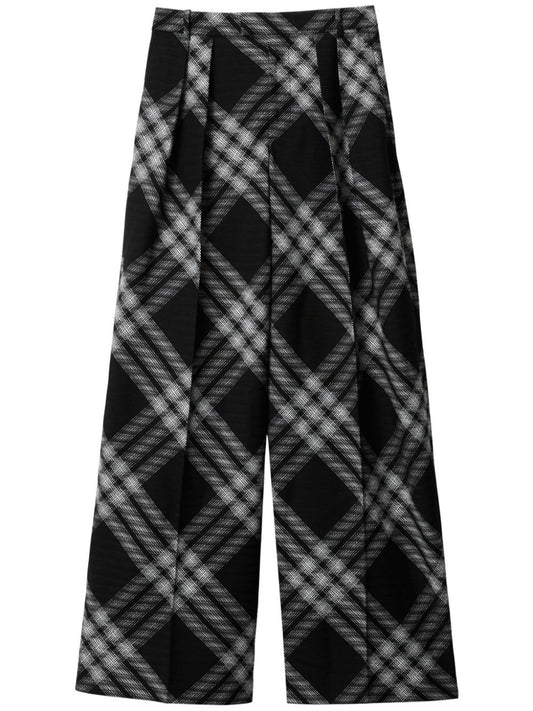 Vintage Check wool trousers