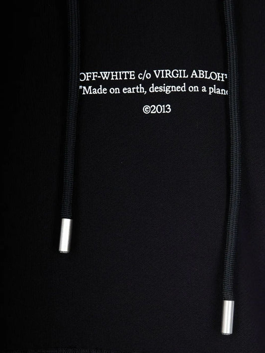 STATEMENT SKATE HOODIE BLACK - WHITE