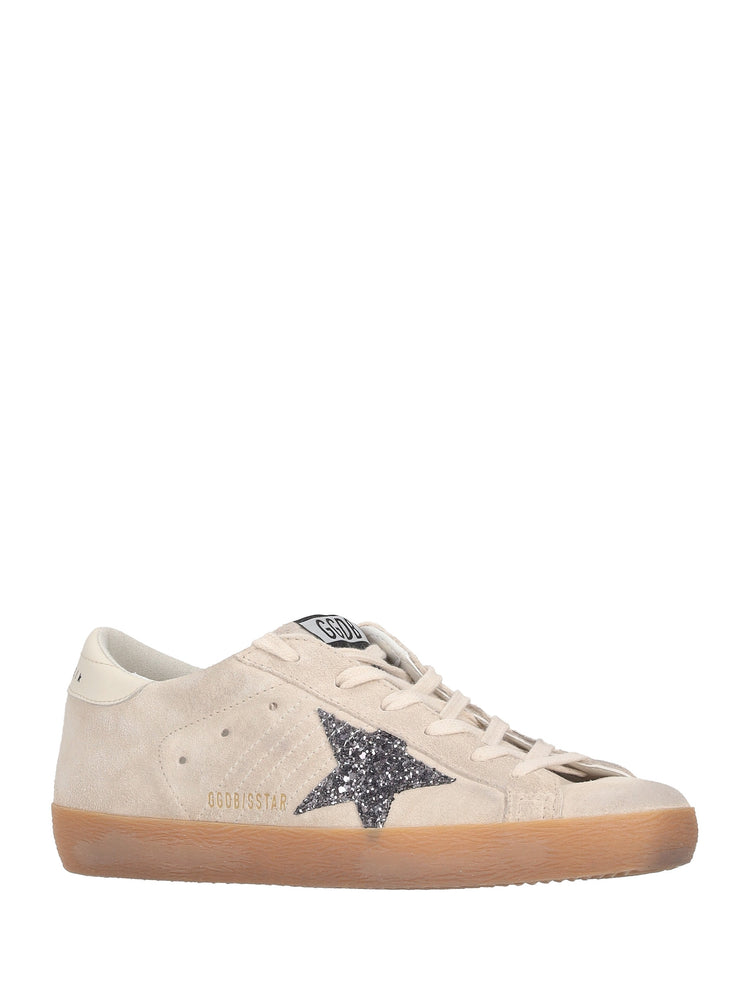 SUPER STAR SUEDE UPPER AND TOE HF TONGUE GLITTER STAR LEATHER HEEL