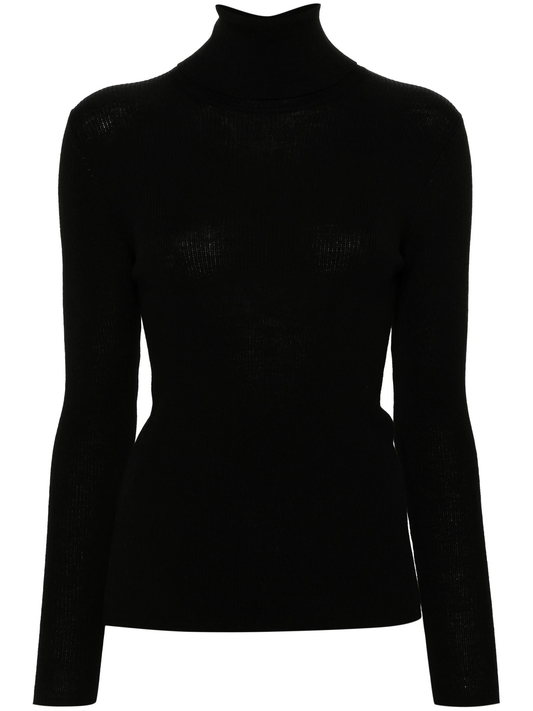 Leila turtle-neck ribbed-knit jumper