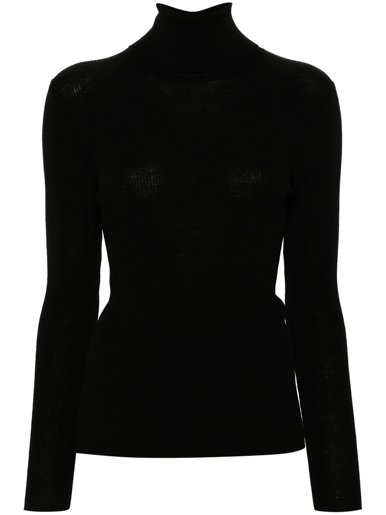 Leila turtle-neck ribbed-knit jumper