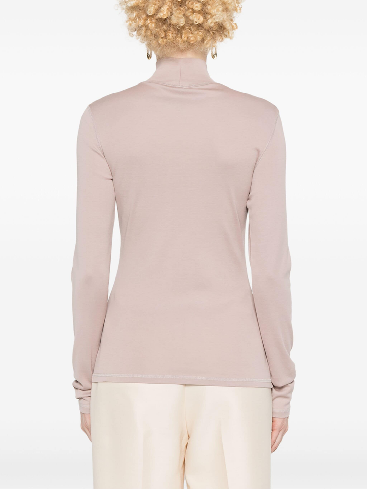high-neck cotton top