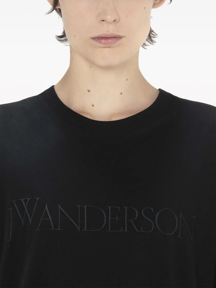 logo-embroidered cotton T-shirt