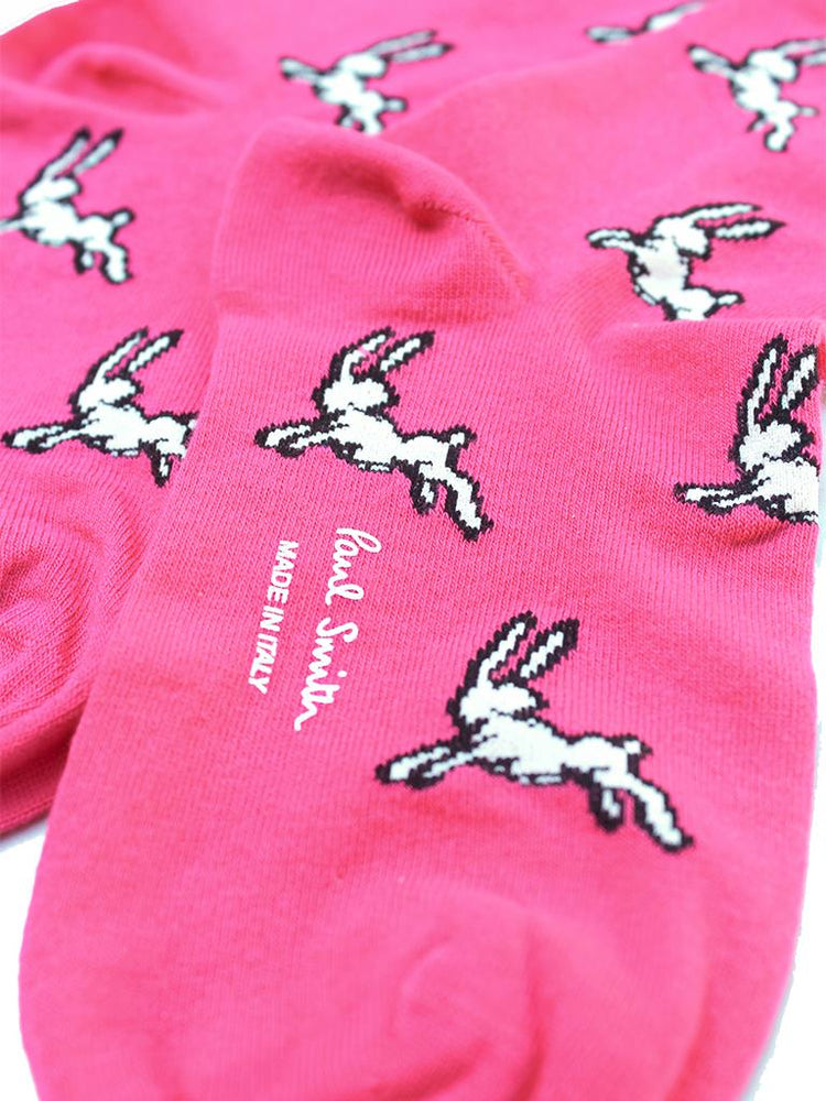 PAUL SMITH bunnies socks pink