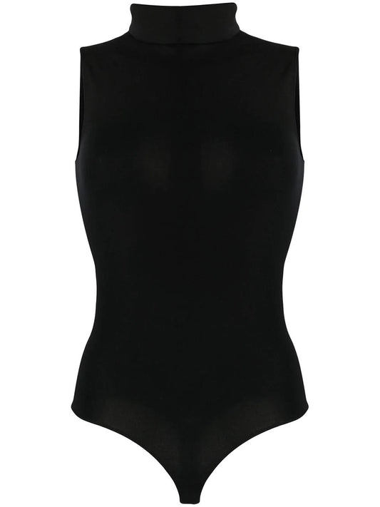 roll-neck sleeveless bodysuit
