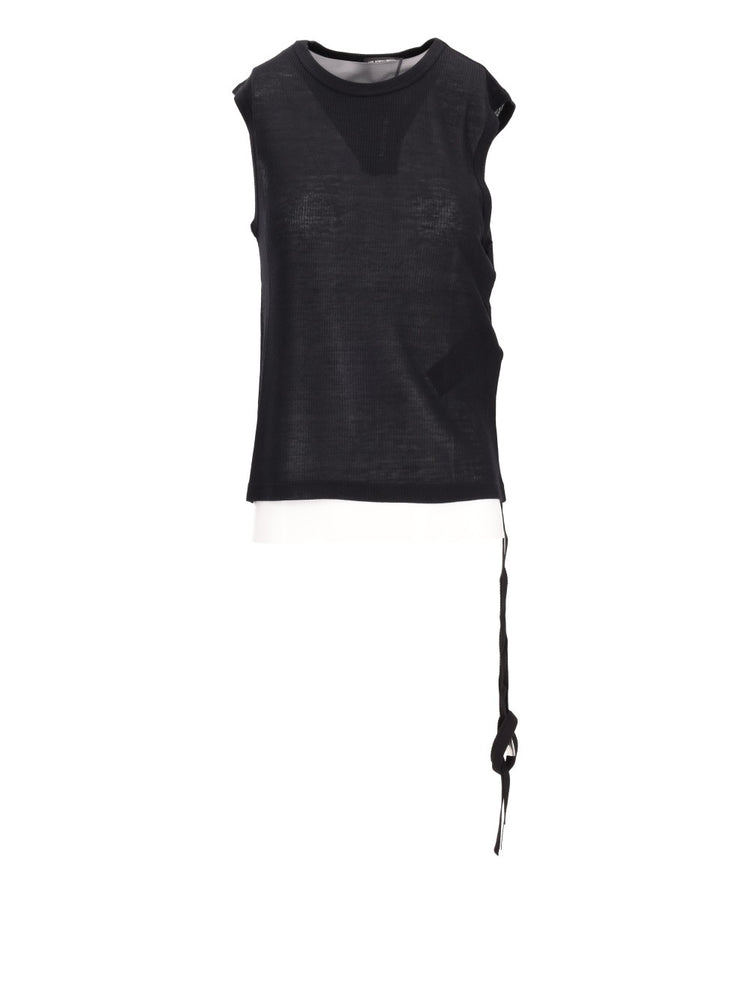 BIBA SLEEVELESS TOP VISCOSE COTTON RIB