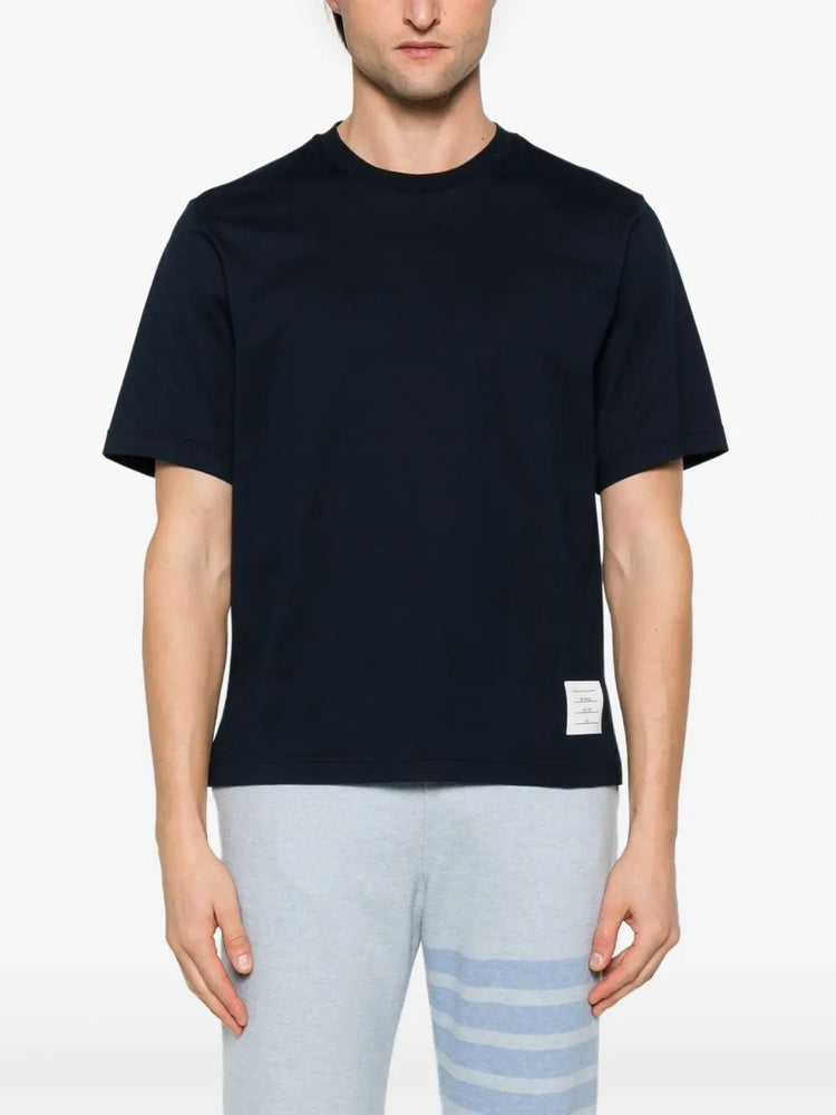 OVERSIZED SHORT SLEEVE TEE W/ RWB KNIT TRIM IN MEDIUM WEIGHT JERSEY