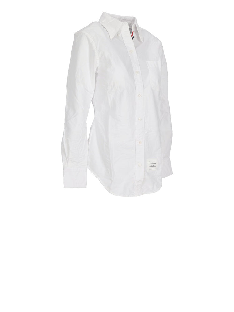 CLASSIC POINT COLLAR SHIRT W/ RWB GROSGRAIN PLACKET IN OXFORD