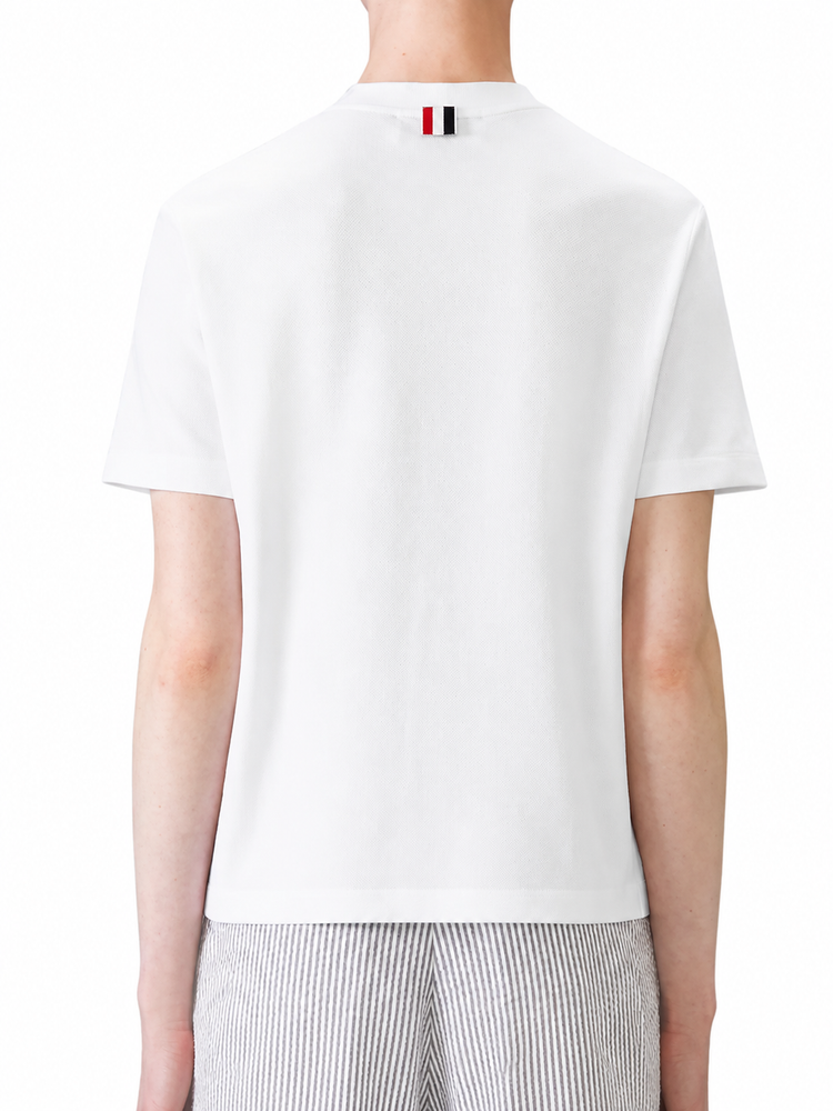 SHORT SLEEVE TEE W/ ENGINEERED 4 BAR STRIPE IN CLASSIC PIQUE