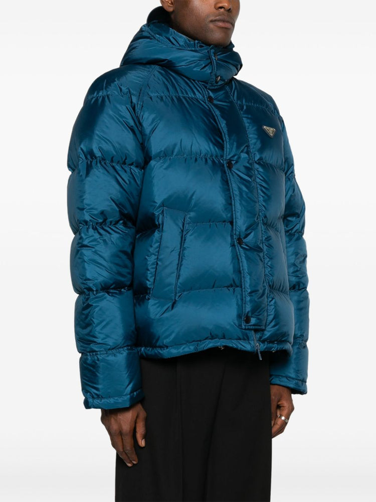 triangle-logo puffer jacket