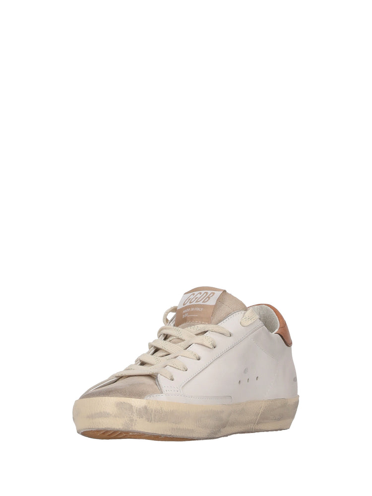 SUPER STAR LEATHER UPPER AND HEEL SUEDE TOE GLITTER STAR