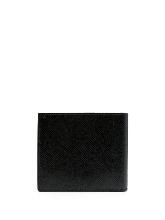 East/West grained leather wallet