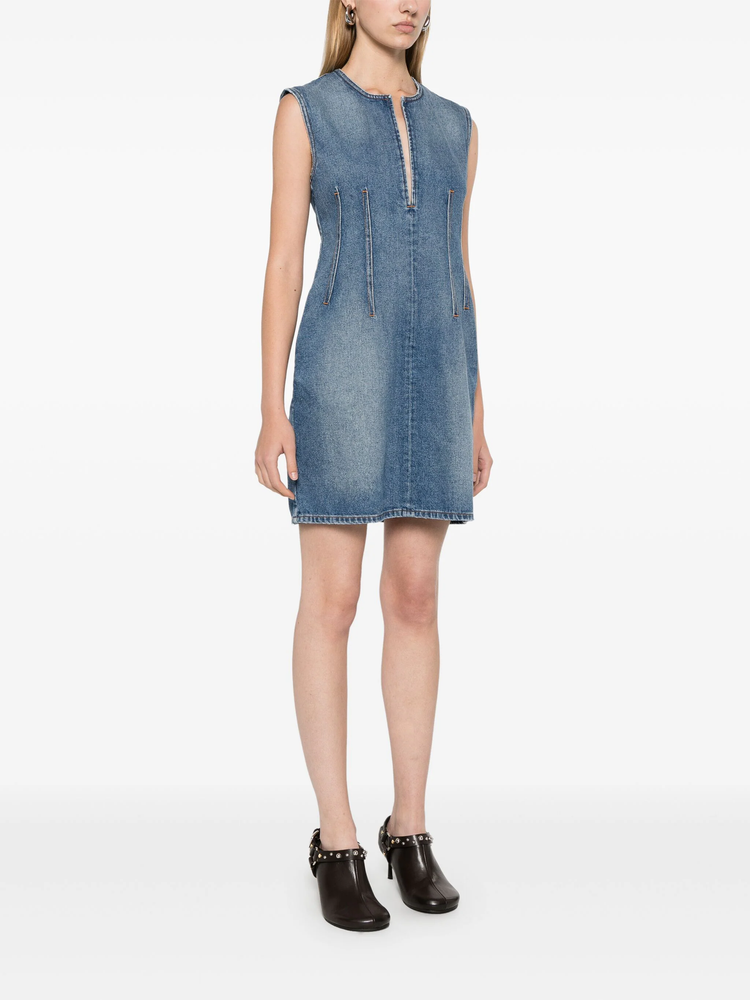 denim mini dress