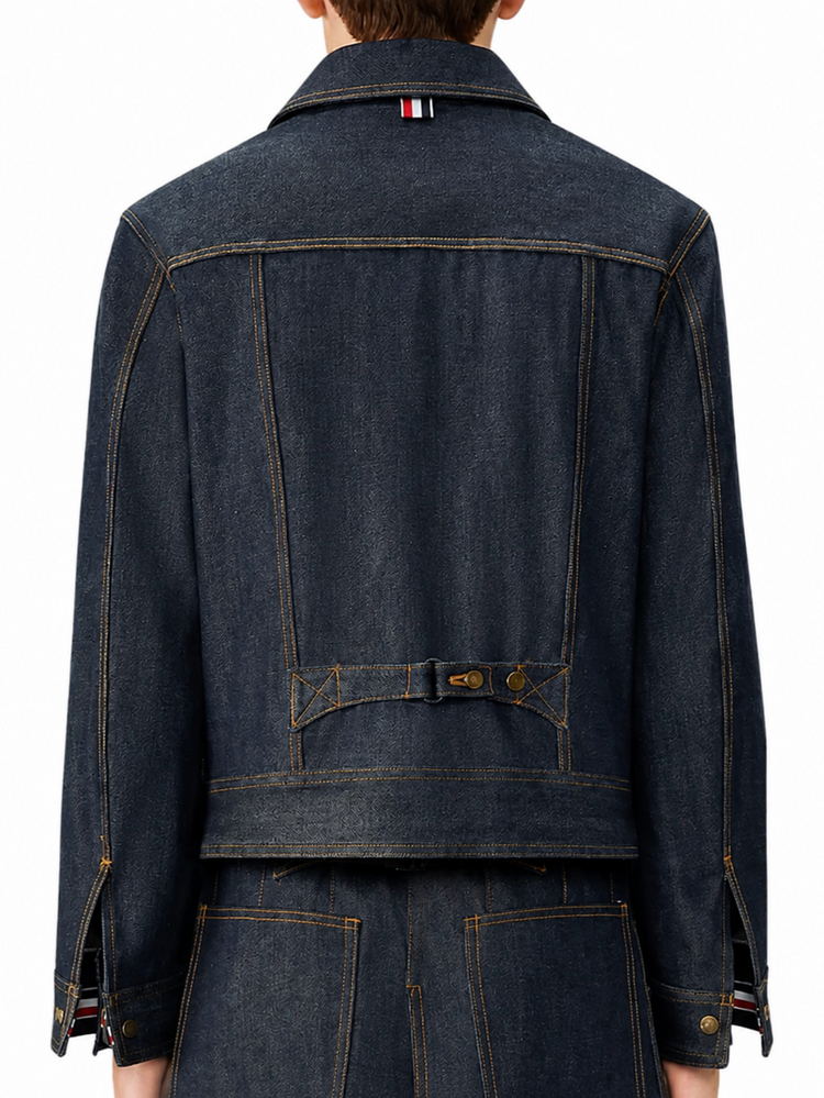 BACKSTRAP UTILITY JACKET (22") IN JAPANESE SELVEDGE DENIM