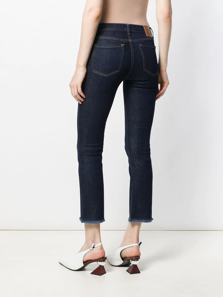 L'AUTRE CHOSE cropped slim-fit jeans