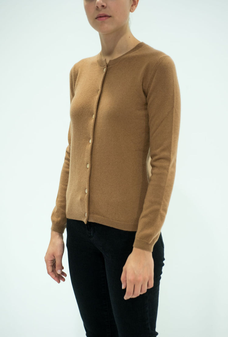 LA ROSE cardigan cashmere cammello