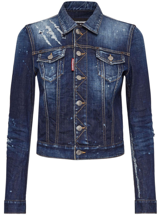 distressed denim jacket