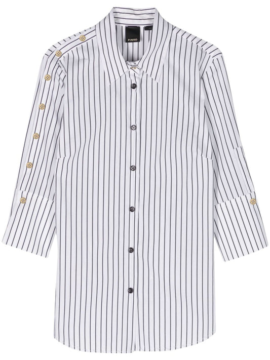 half-sleeve striped shirt
