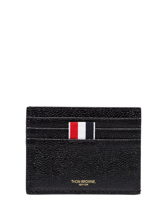 single pebbled-leather card holder