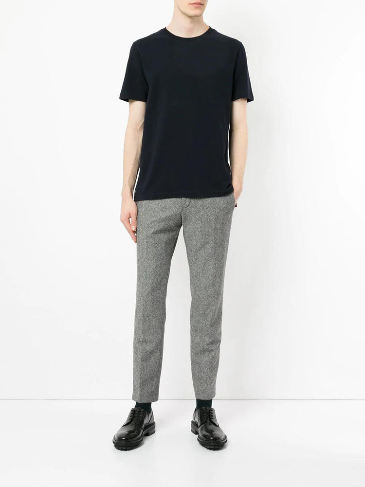 RELAXED FIT SS TEE W/ CENTER-BACK RWB STRIPE IN CLASSIC PIQUE