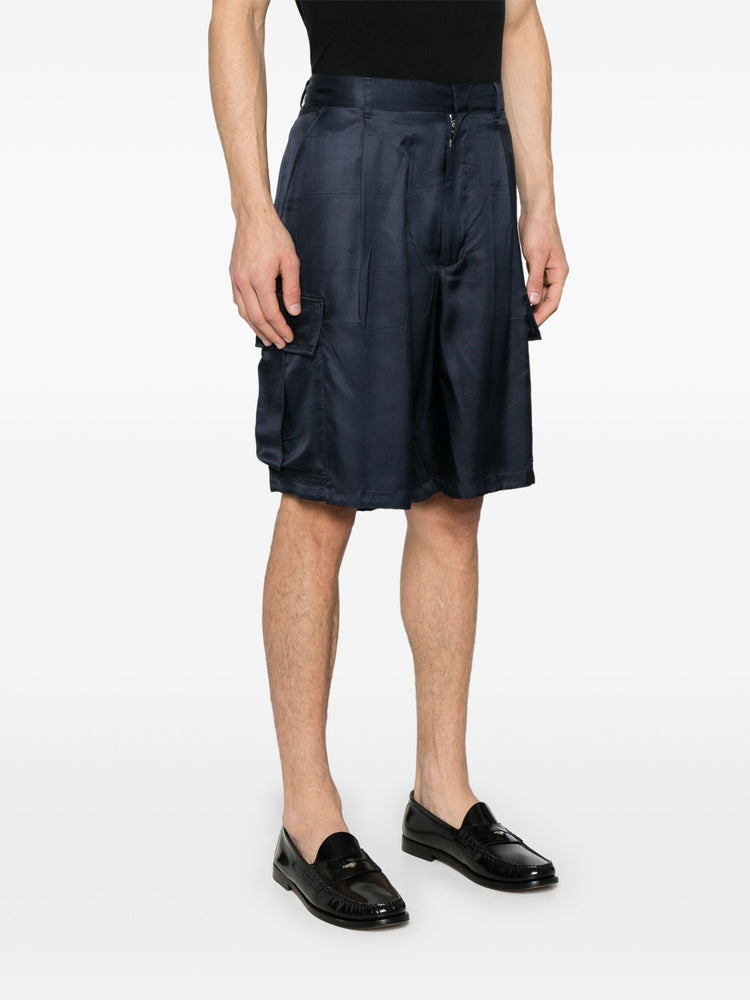 silk cargo shorts