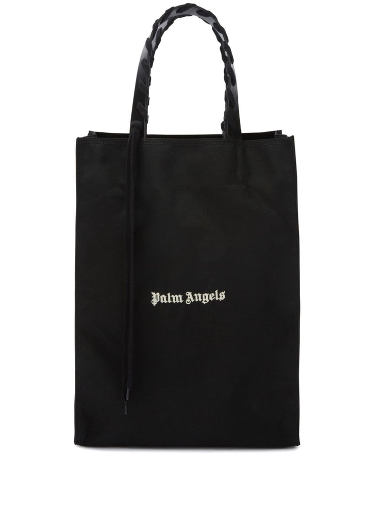 logo-print tote bag