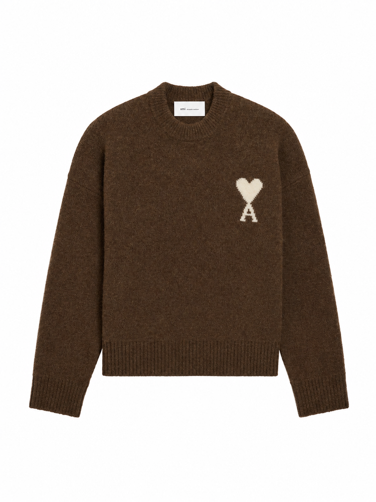 CREWNECK SWEATER WITH AMI DE COEUR