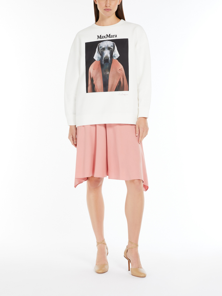 Bacco cotton sweatshirt with Wegman print