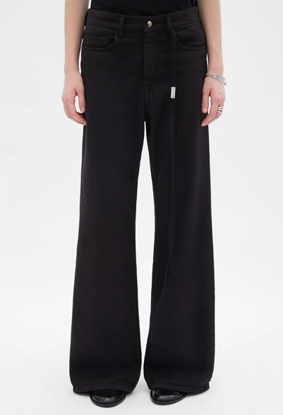 GENOVEVA 5-POCKETS RELAXED FLARED TROUSERS DENIM