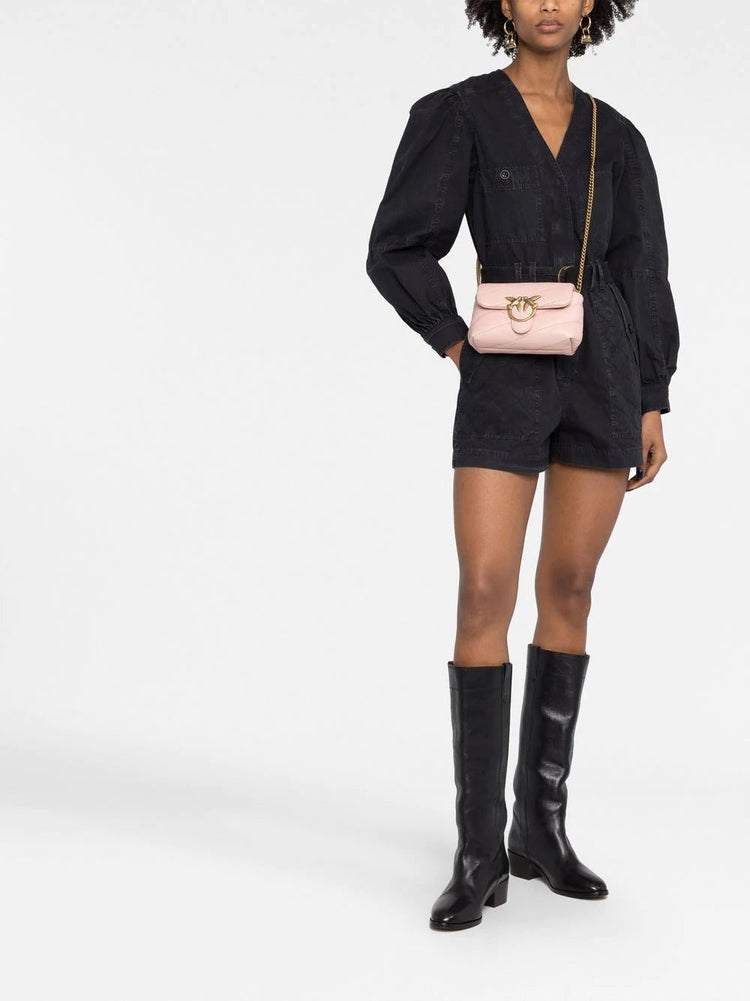 Baby Love quilted leather shoulder bag nappa