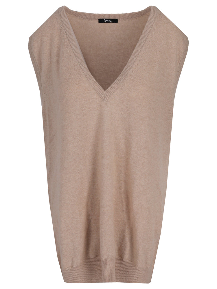 LA ROSE knitwear gilet oversize viola vino