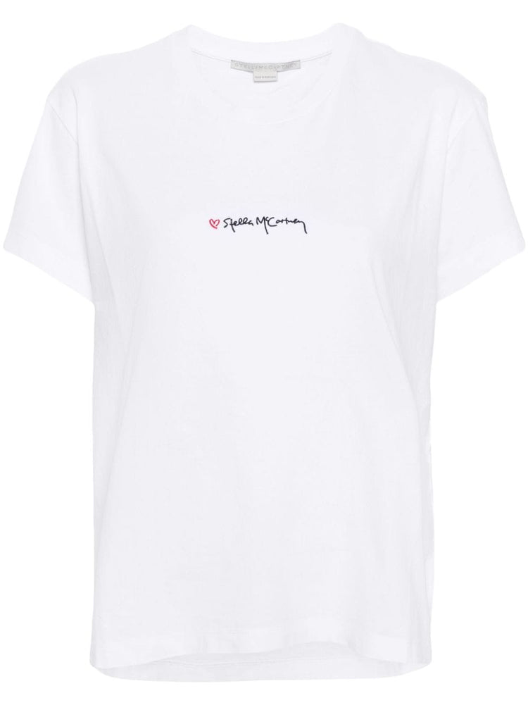 logo-embroidered cotton T-shirt