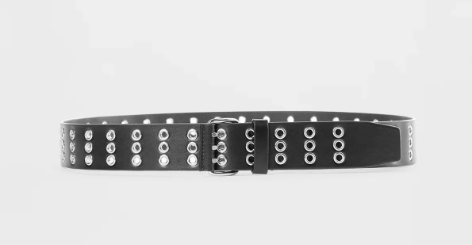 EZRA 4CM BELT WITH METAL EYELETS OILY CALF SKIN