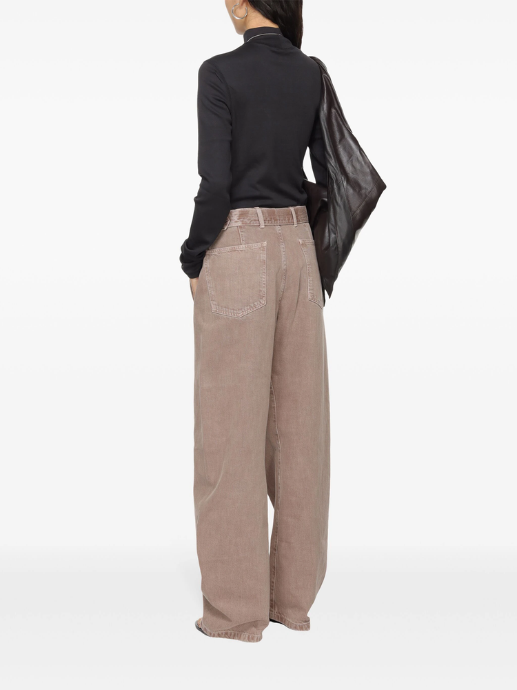 high-neck cotton top