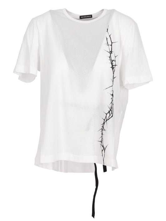 FANIE STANDARD FIT T-SHIRT "THORNS" PRINT BRUSHED