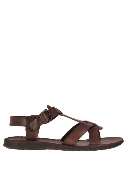 LA ROSE sandals leather Bordeaux