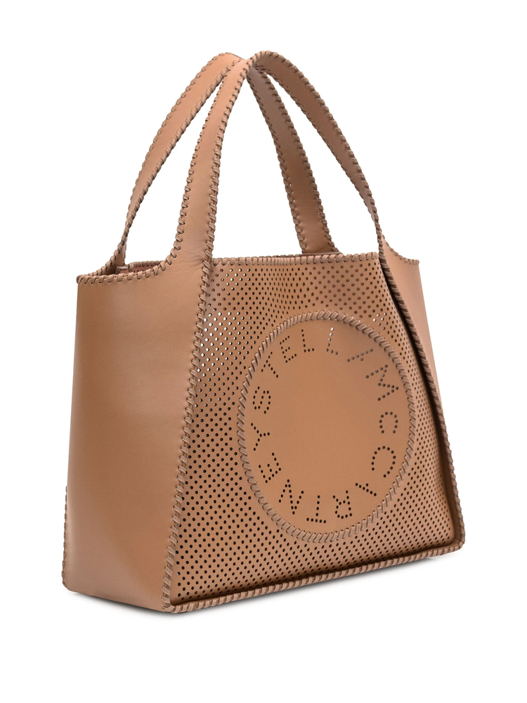 logo-perforated tote bag