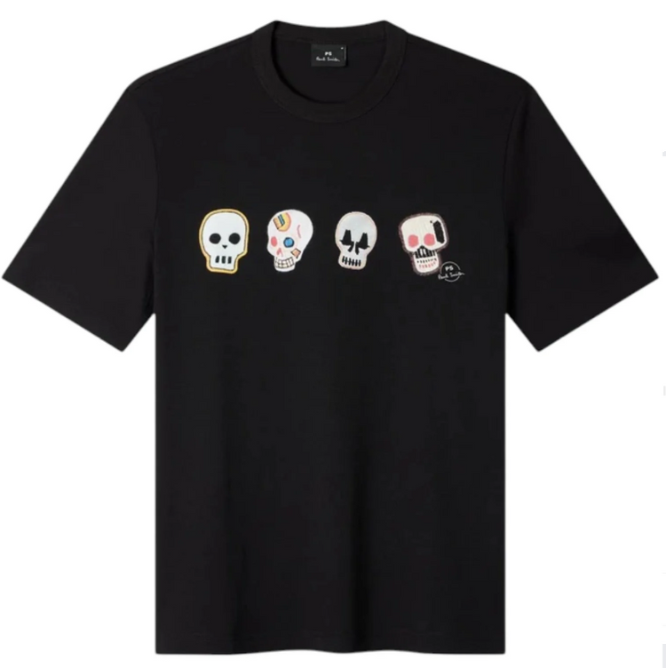 MENS CASUAL FIT T SHIRT SKULLS