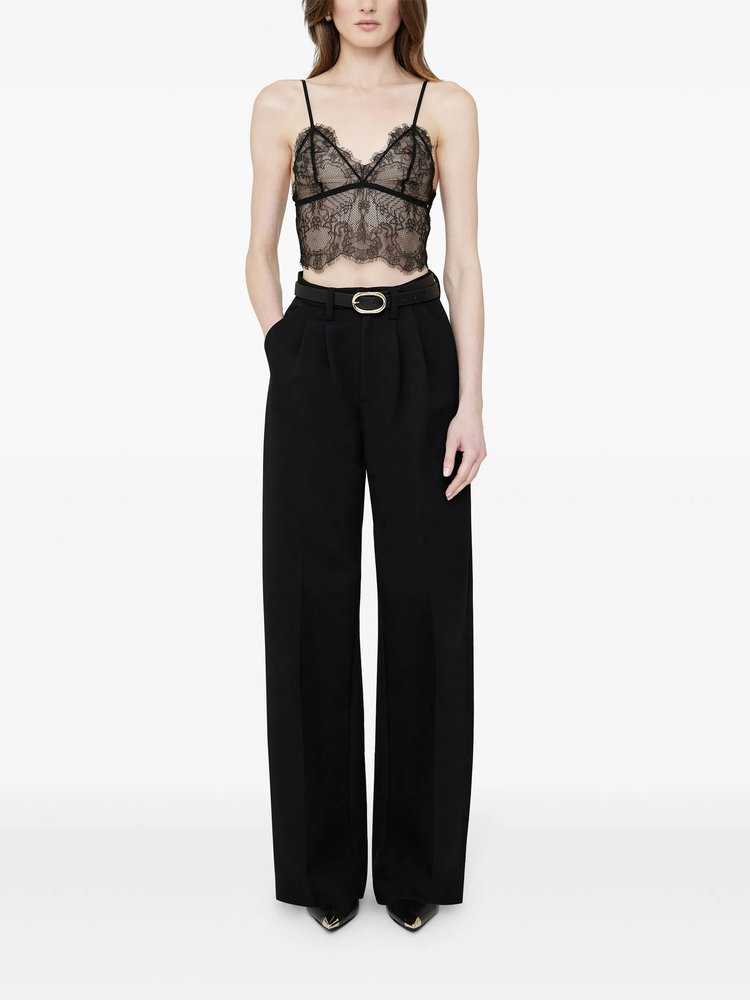 Lace scallop-hem bralette