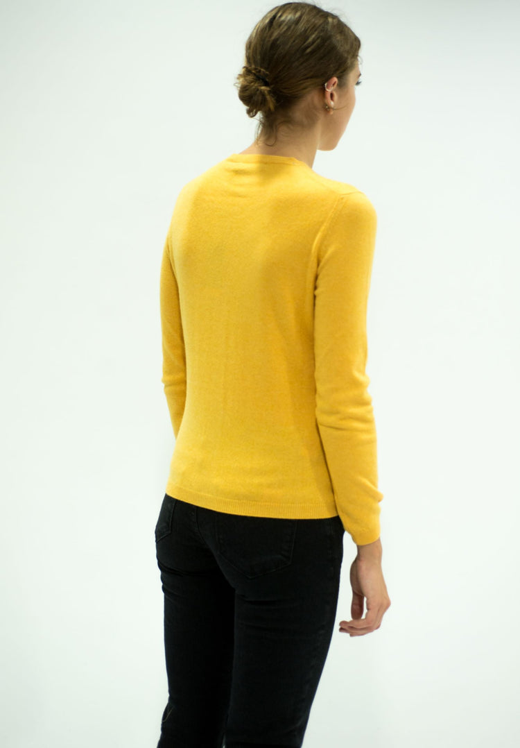 LA ROSE cardigan cashmere giallo